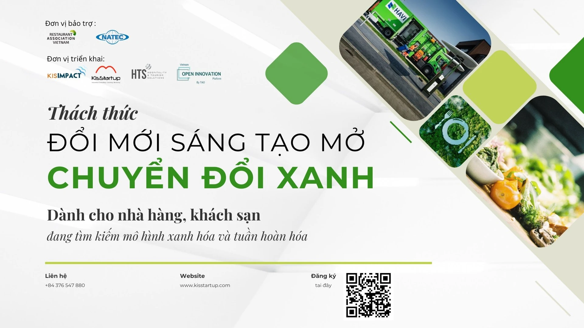 XANH HÓA VÀ TUẦN HOÀN HÓA DÀNH CHO NHÀ HÀNG, KHÁCH SẠN