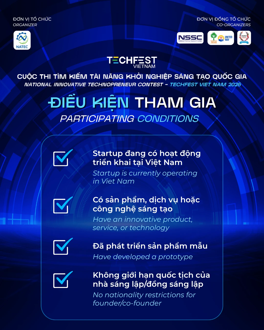 STARTUP CỦA BẠN ĐÃ SẴN SÀNG BƯỚC VÀO CUỘC THI TECHFEST 2026?